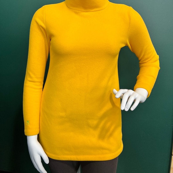 Dudley Stephens Cobble Hill Turtleneck Polar Fleece-Yellow - Picture 2 of 7